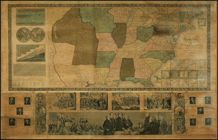 97114, Phelps & Ensigns Travellers' Guide, and Map of the United States, containing the roads, distances, steam boat and canal routes & c., General Map Collection
