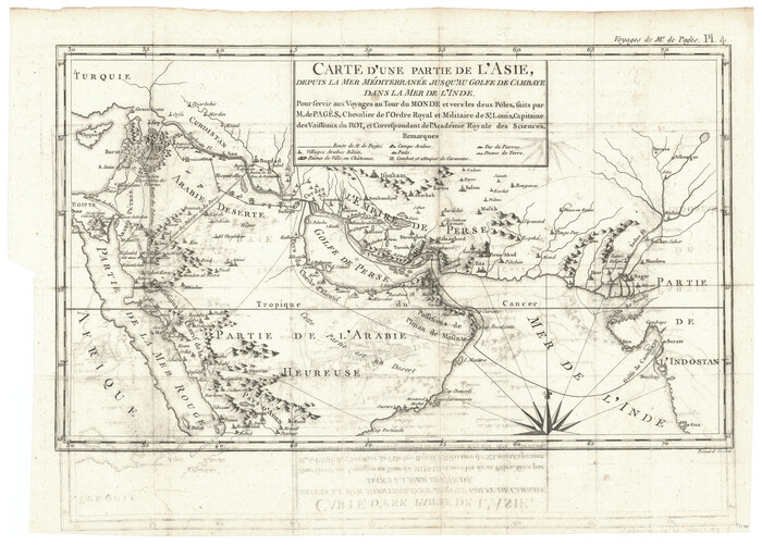 97120, Carte d'une partie de l'Asie, depuis la Mer Méditerranée jusqu'au Golfe de Cambaye dans la Mer de l'Inde, General Map Collection