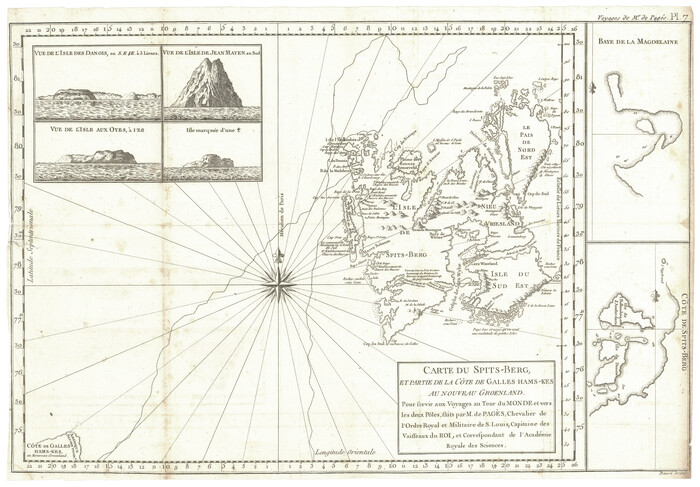 97123, Carte du Spits-Berg, et partie de la Côte de Galles hams-kes au nouveau Groenland, General Map Collection