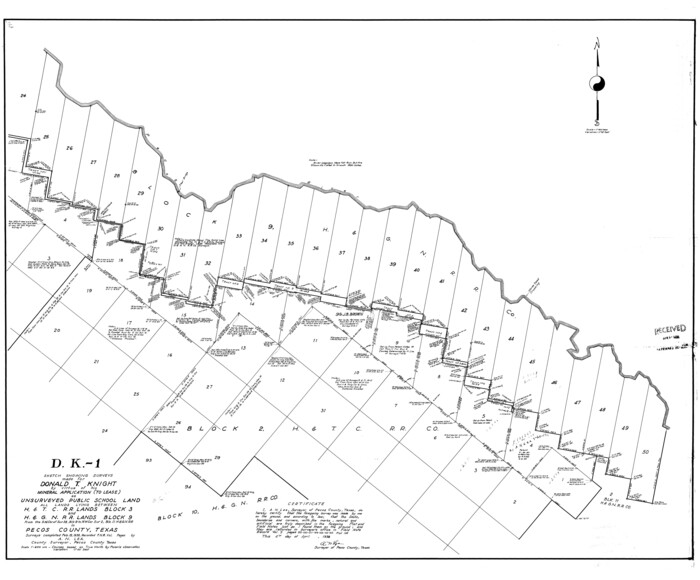 9713, Pecos County Rolled Sketch DK1, General Map Collection