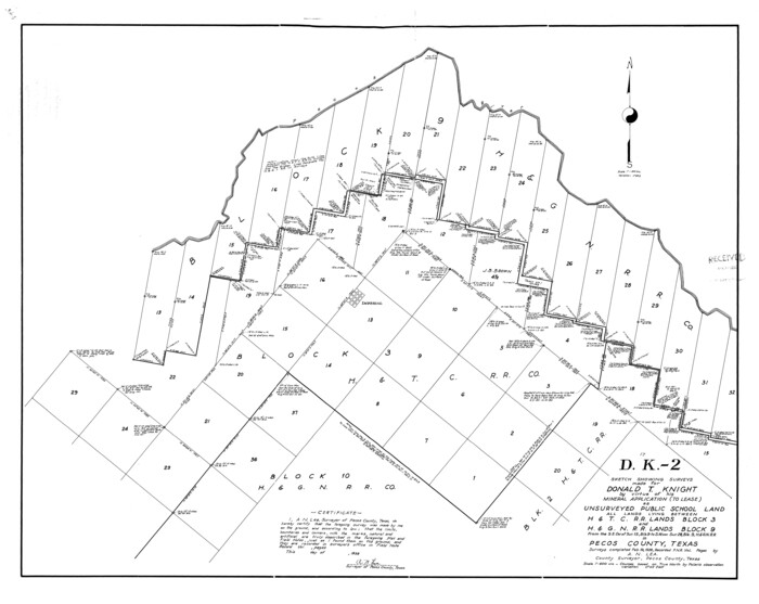 9714, Pecos County Rolled Sketch DK2, General Map Collection