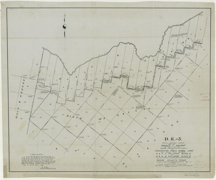 9715, Pecos County Rolled Sketch DK3, General Map Collection