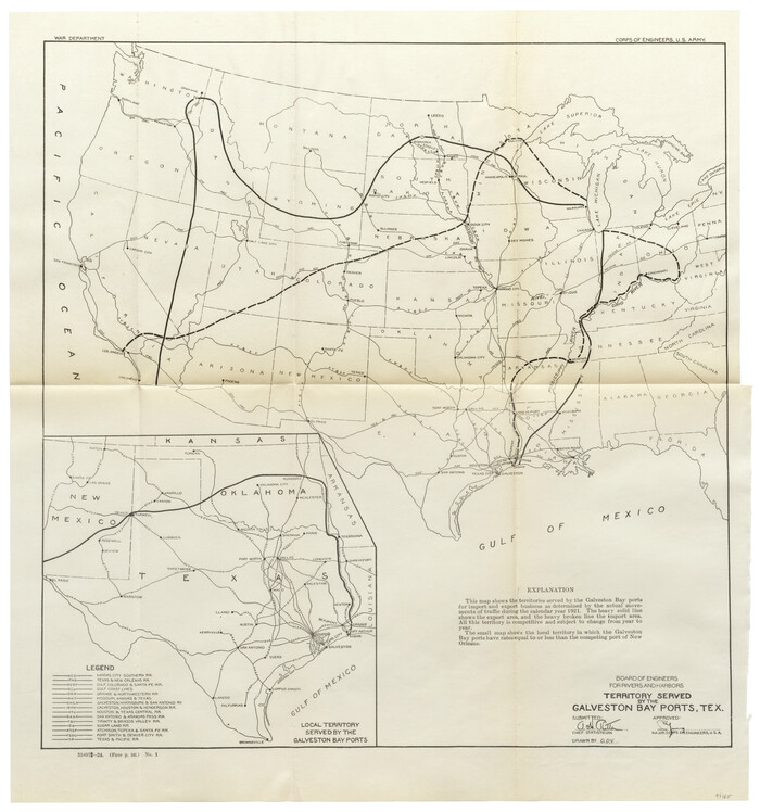 97165, Territory served by the Galveston Bay Ports, Tex., General Map Collection