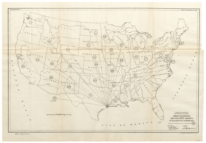 97168, Origin of Exports and Destination of Imports at Galveston during 1921, General Map Collection