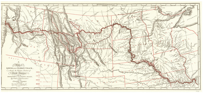 97174, A Map of Lewis and Clark's Track, across the Western Portion of North America from the Mississippi to the Pacific Ocean; by order of the Executive of the United States in 1804, 5 & 6, General Map Collection