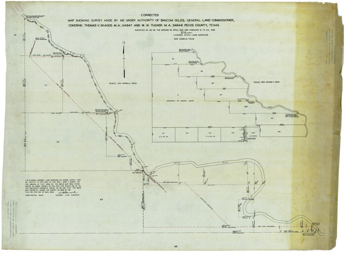 9718, Pecos County Rolled Sketch 106, General Map Collection