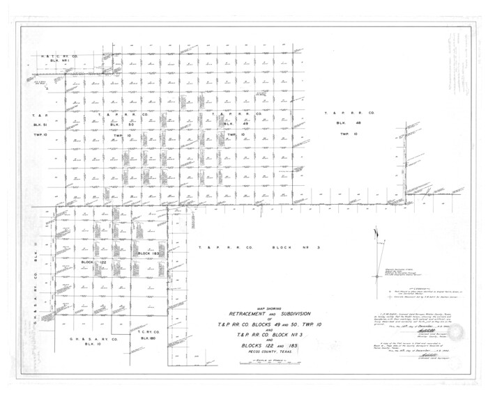 9719, Pecos County Rolled Sketch 109, General Map Collection