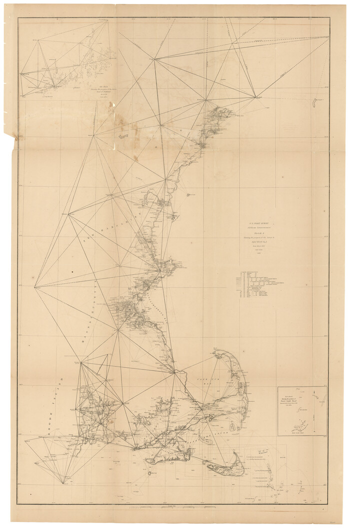 97200, Sketch A Shewing the progress of the Survey in Section No. 1 From 1844 to 1852, General Map Collection