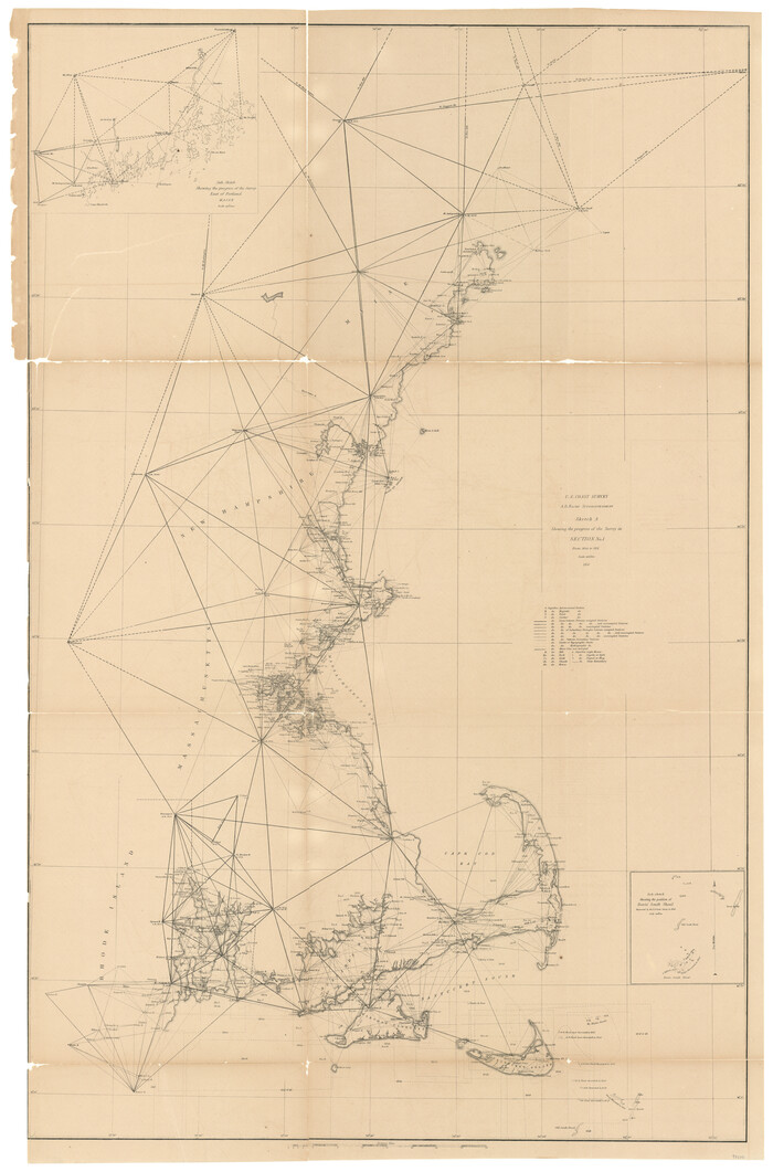 97202, Sketch A Shewing the progress of the Survey in Section No. 1 From 1844 to 1851, General Map Collection