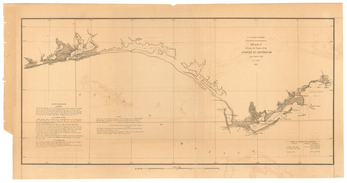97219, Sketch G Showing the Progress of the Survey in Section VII From 1849 to 1852, General Map Collection