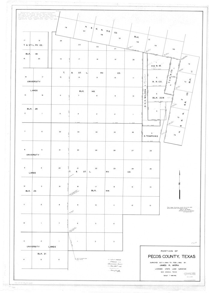 9723, Pecos County Rolled Sketch 120, General Map Collection