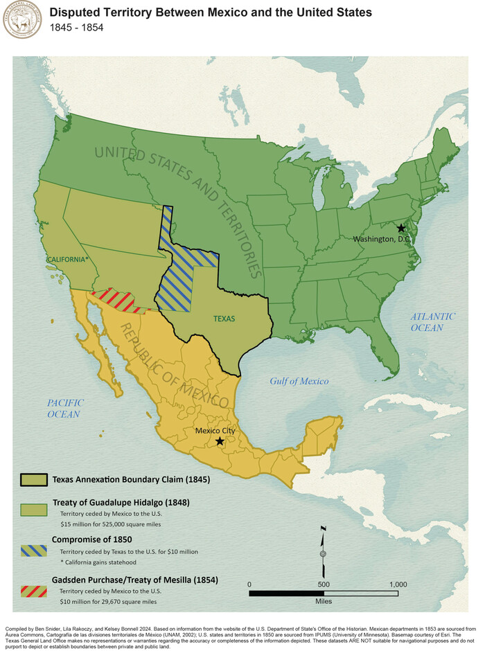 97251, Disputed Territory Between Mexico and the United States, GIS Educational Maps
