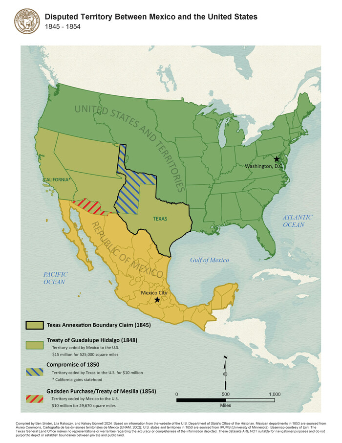 97251, Disputed Territory Between Mexico and the United States, GIS Educational Maps