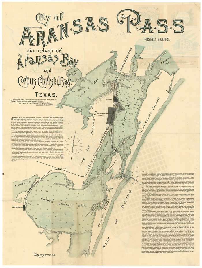 97265, City of Aransas Pass and Chart of Aransas Bay and Corpus Christi Bay, Texas, General Map Collection