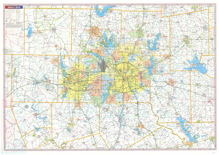 97288, Dallas, Ft. Worth, & Vicinity, Texas - Regional Map, General Map Collection