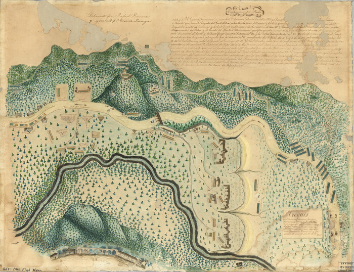 97343, Croquis del terro, camino, bosques, barrancas, cerro y beredas de Cerro-gordo con las posiciones de las topas Mejicanas y Americanas con sus respectivos Generales Cuerpos y Baterias el dis 18 de Abril de 1847, Library of Congress