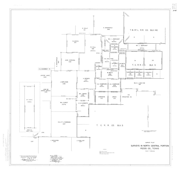 9735, Pecos County Rolled Sketch 149, General Map Collection