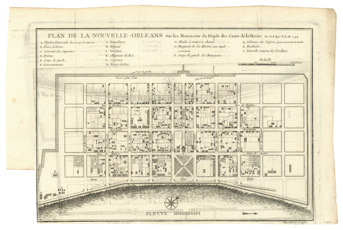 97354, Plan De La Nouvelle-Orleans Sur les Manuscrits du Dépôt des Cartes de la Marine, General Map Collection