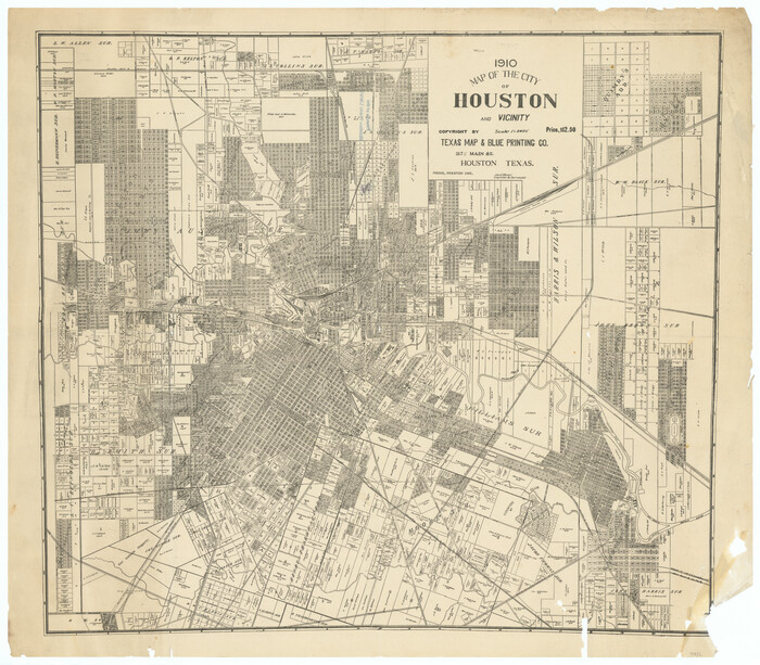 97452, 1910 Map of the City of Houston and vicinity, General Map Collection
