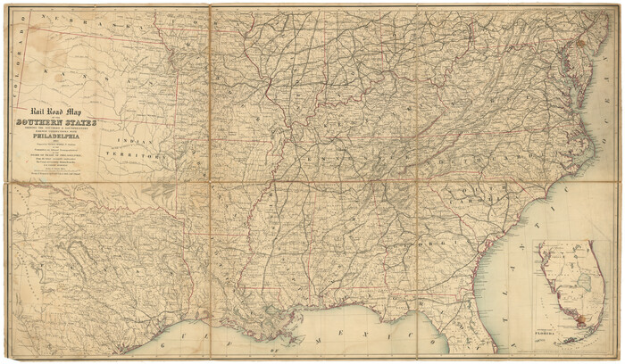 97482, Rail Road Map of the Southern States shewing the Southern & Southwestern Railway Connections with Philadelphia, General Map Collection