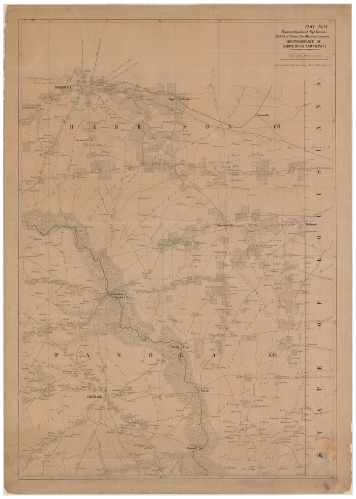 97500, Reconnoissance of Sabine River and Valley, National Archives Digital Map Collection
