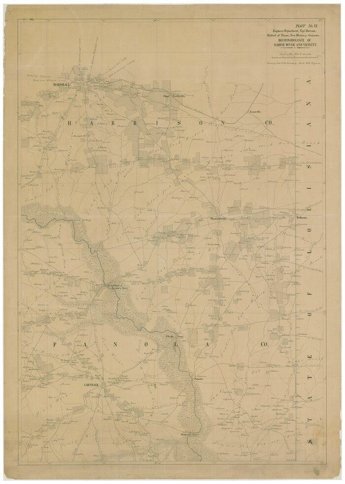 97500, Reconnoissance of Sabine River and Valley, National Archives Digital Map Collection