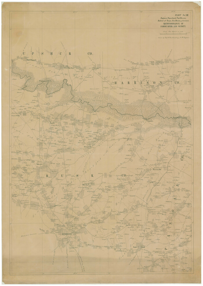 97501, Reconnoissance of Sabine River and Valley, National Archives Digital Map Collection