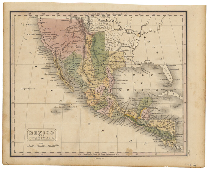 97524, Mexico and Guatimala, Holcomb Map Collection

