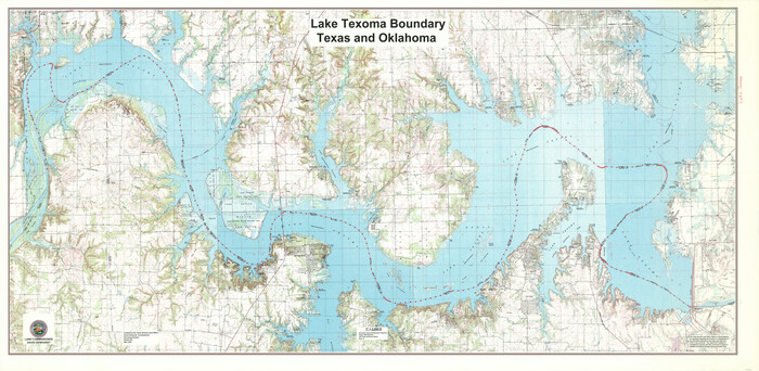 97542, Lake Texoma Boundary - Texas and Oklahoma, General Map Collection