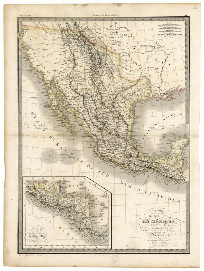 97559, Carte des &Eacute;tats-Unis du M&eacute;xique, General Map Collection
