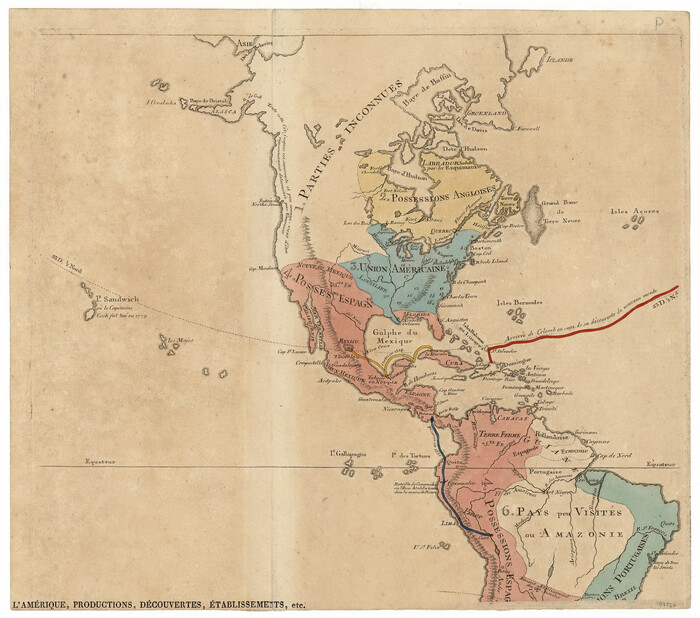 97560, L'Am&eacute;rique, Productions, D&eacute;couvertes, &Eacute;tablissements, etc., General Map Collection
