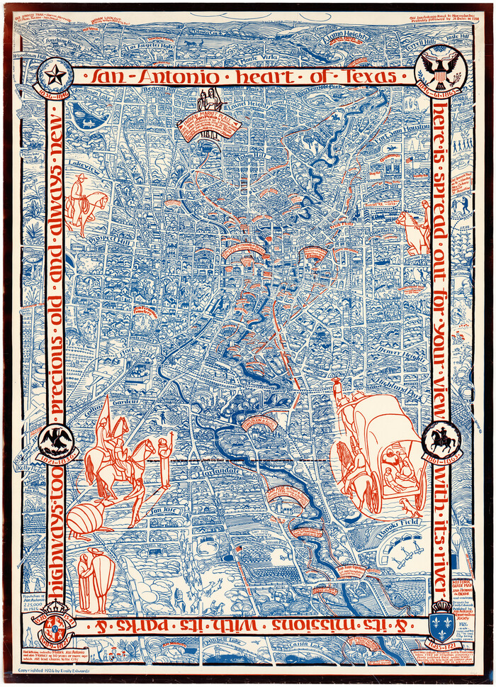 97565, Historic guide map to San Antonio de Bexar and environs, General Map Collection
