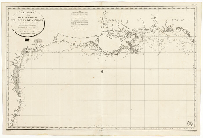 97566, Carte R&eacute;duite de la Partie Septentrionale du Golfe du Mexique Depuis Laguna Madre jusqu'&agrave; la C&ocirc;te de la Floride, General Map Collection