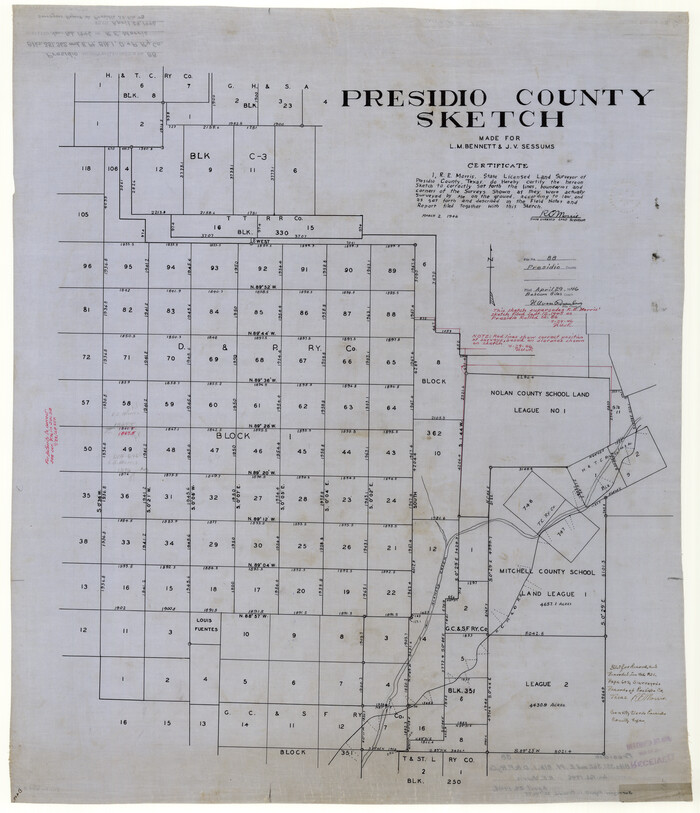 9780, Presidio County Rolled Sketch 88, General Map Collection