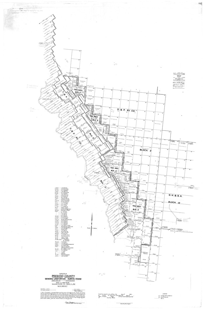 9787, Presidio County Rolled Sketch 105A, General Map Collection
