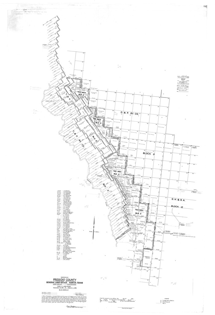 9787, Presidio County Rolled Sketch 105A, General Map Collection