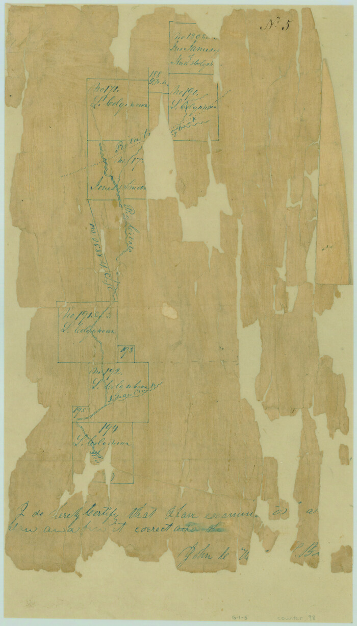 98, [Surveys in the Bexar District along the Cibolo Creek], General Map Collection