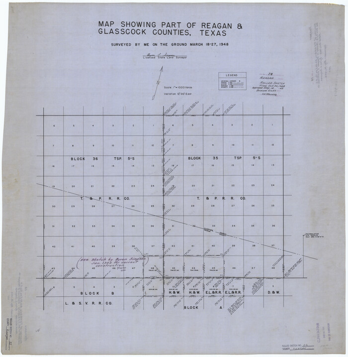 9817, Reagan County Rolled Sketch 22, General Map Collection