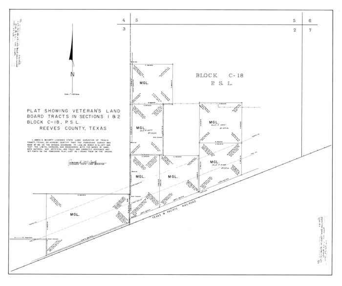 9852, Reeves County Rolled Sketch 20, General Map Collection