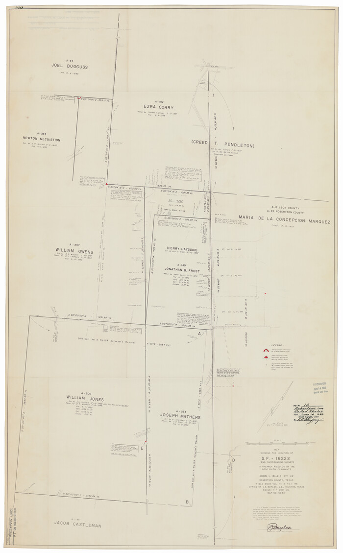 9863, Robertson County Rolled Sketch 1A, General Map Collection