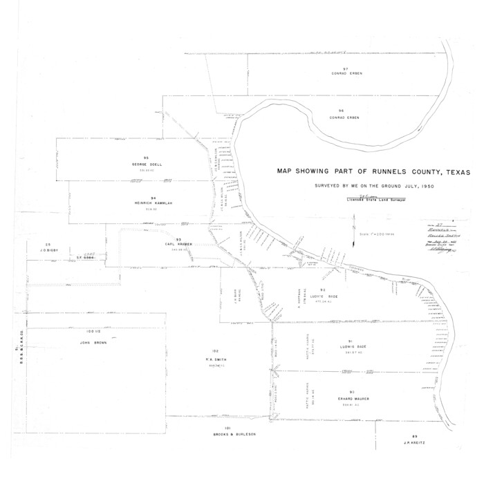 9870, Runnels County Rolled Sketch 37, General Map Collection