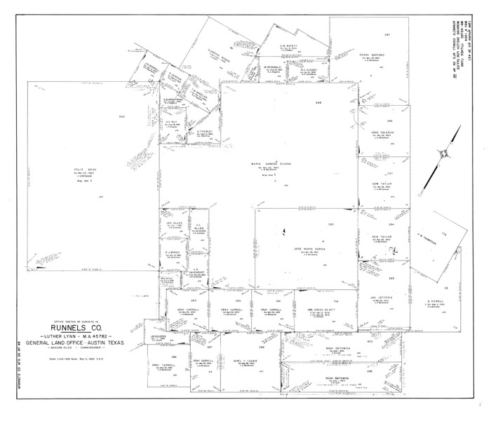 9872, Runnels County Rolled Sketch 46, General Map Collection