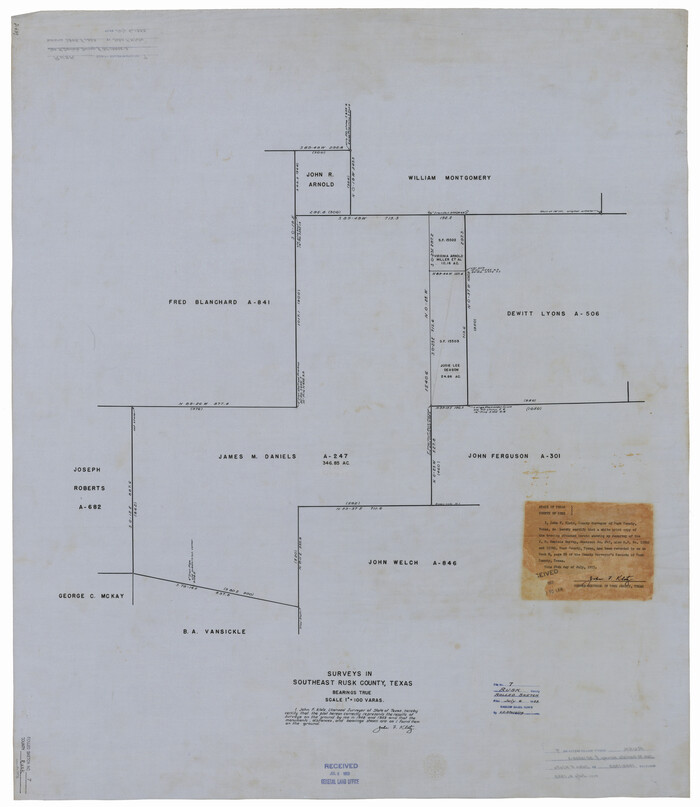 9876, Rusk County Rolled Sketch 7, General Map Collection