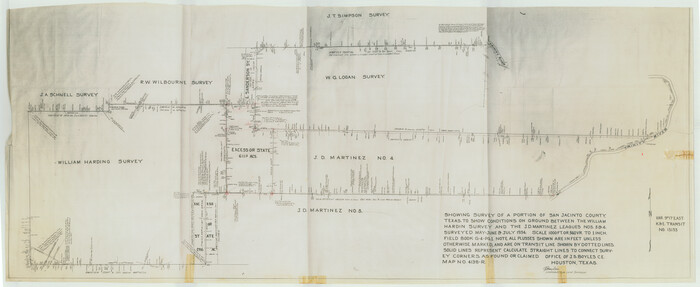9880, San Jacinto County Rolled Sketch 3, General Map Collection