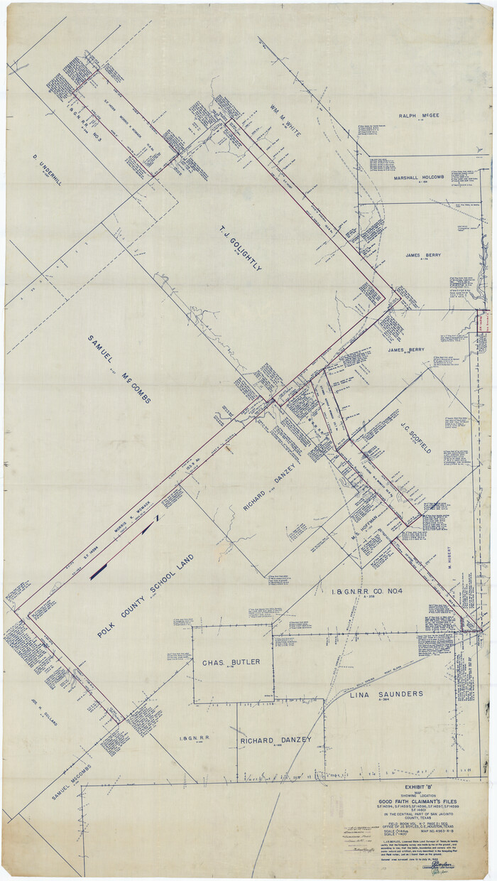 9883, San Jacinto County Rolled Sketch 10B, General Map Collection