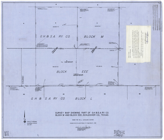9908, Schleicher County Rolled Sketch 25, General Map Collection