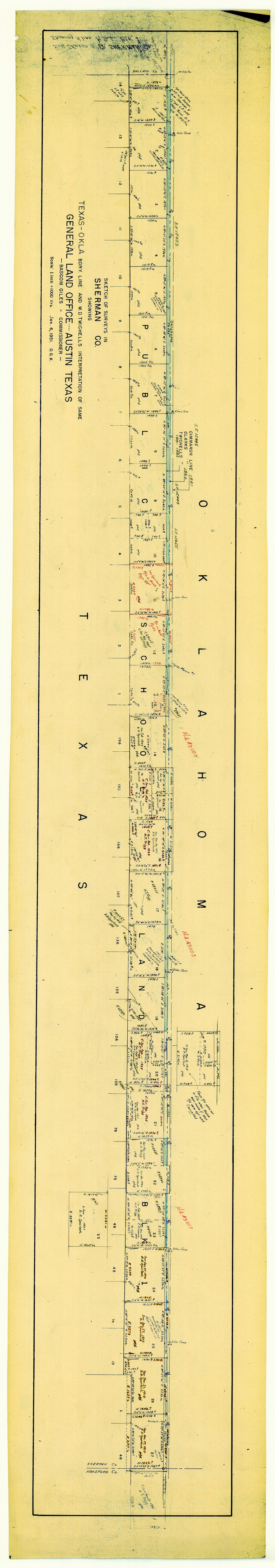 9929, Sherman County Rolled Sketch 12, General Map Collection