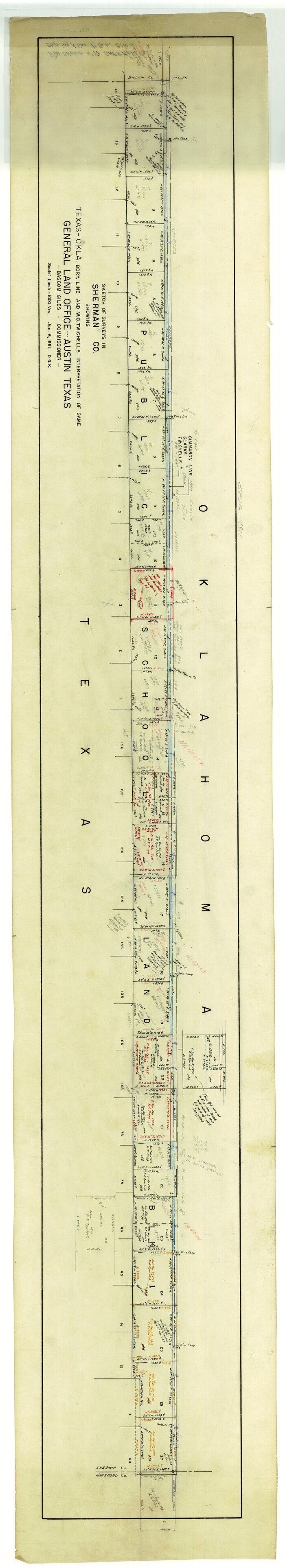 9931, Sherman County Rolled Sketch 12, General Map Collection