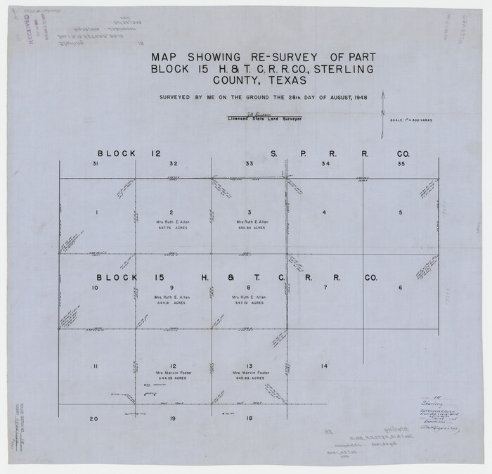 9947, Sterling County Rolled Sketch 15, General Map Collection