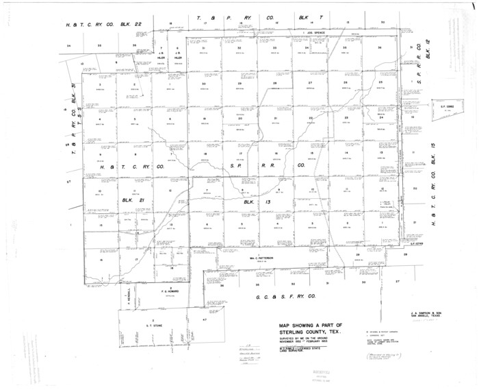 9951, Sterling County Rolled Sketch 19, General Map Collection